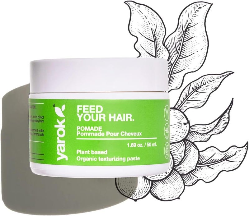 Yarok Feed Your Hair Styling Pomade - 1.69 oz Organic Texturizing Paste with Shea Butter, Fennel Seed Oil, and Olive Oil - Image 1